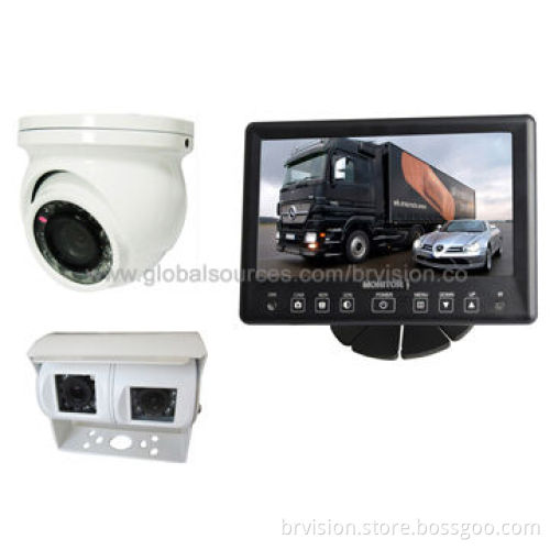 Car Reverse System with IP67 Waterproof Monitor/CCD Dual Lens Camera/IR Dome Camera, for Security